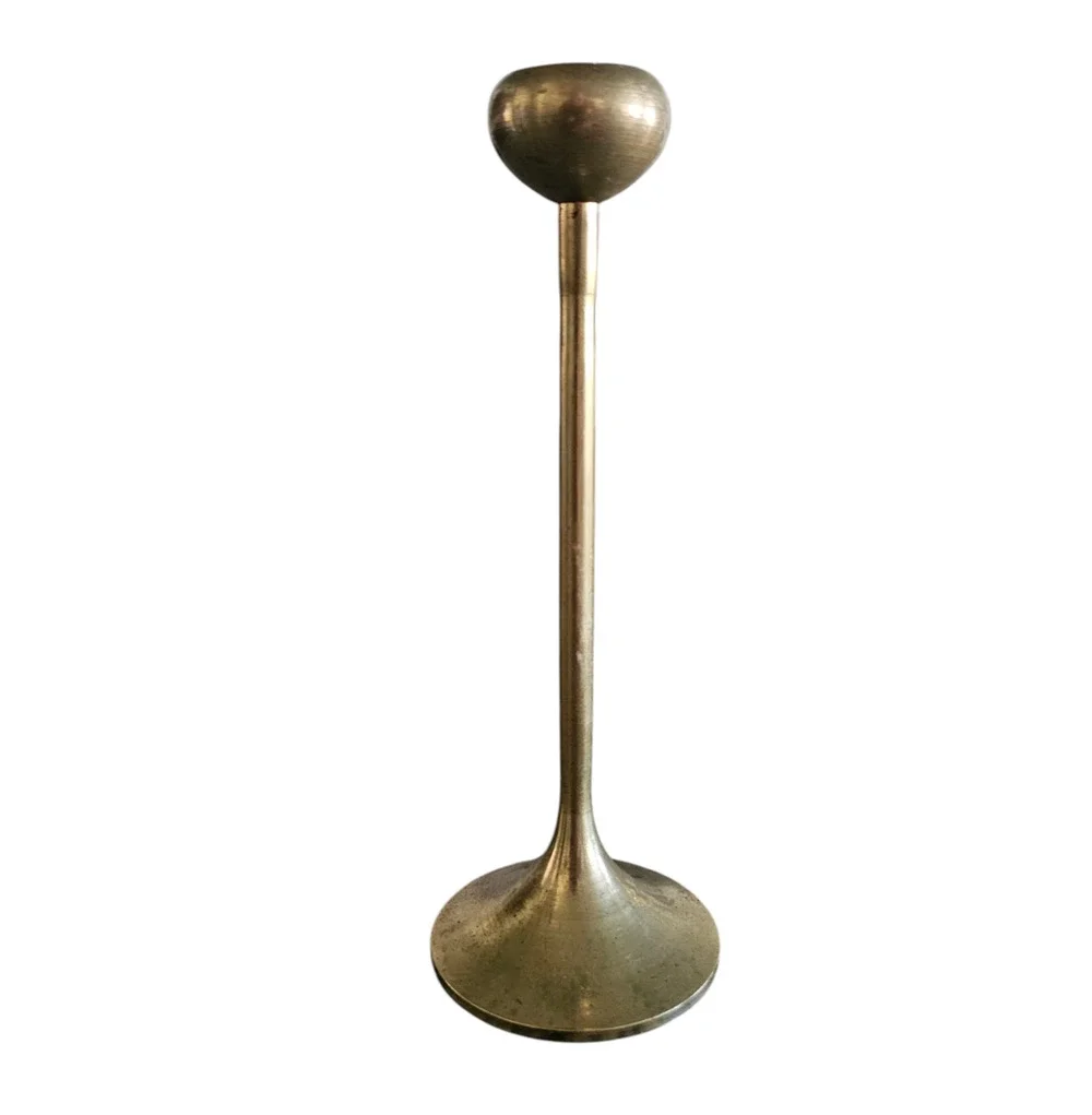Vintage Mid Century Himark Taiwan Brass Candlestick Thin Tall